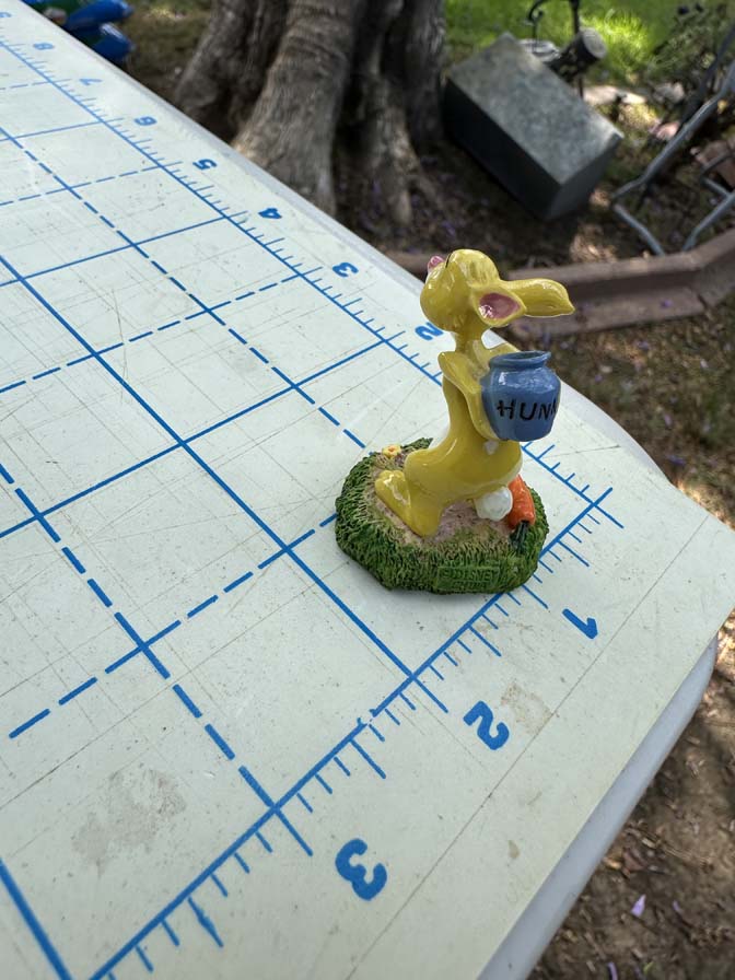 Disney Tiny Kingdom Winnie the Pooh Rabbit mini figure features Rabbit carrying a small blue pot - Image 2
