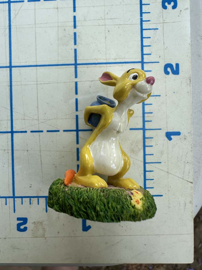 Disney Tiny Kingdom Winnie the Pooh Rabbit mini figure features Rabbit carrying a small blue pot - Image 4
