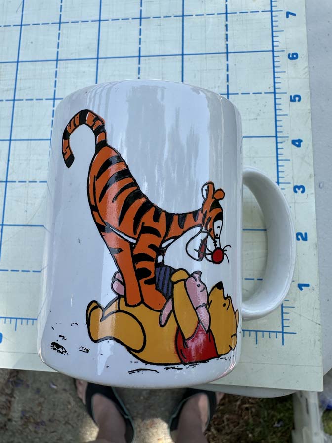 Vintage Winnie the Pooh and Tigger mug
