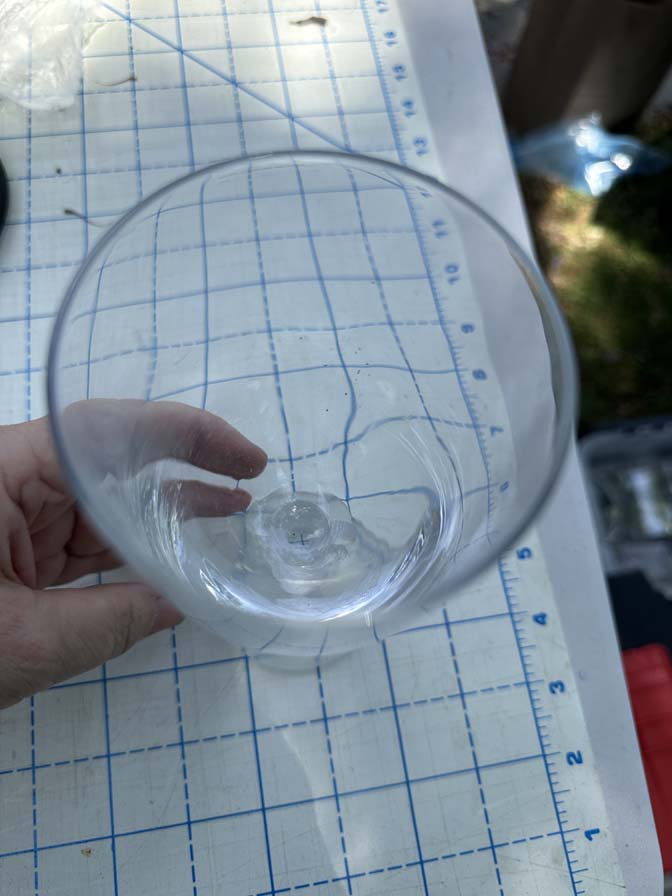 Disney collectible wine glass, specifically featuring a frosted glass stem sculpted in the likeness of Minnie Mouse - Image 3