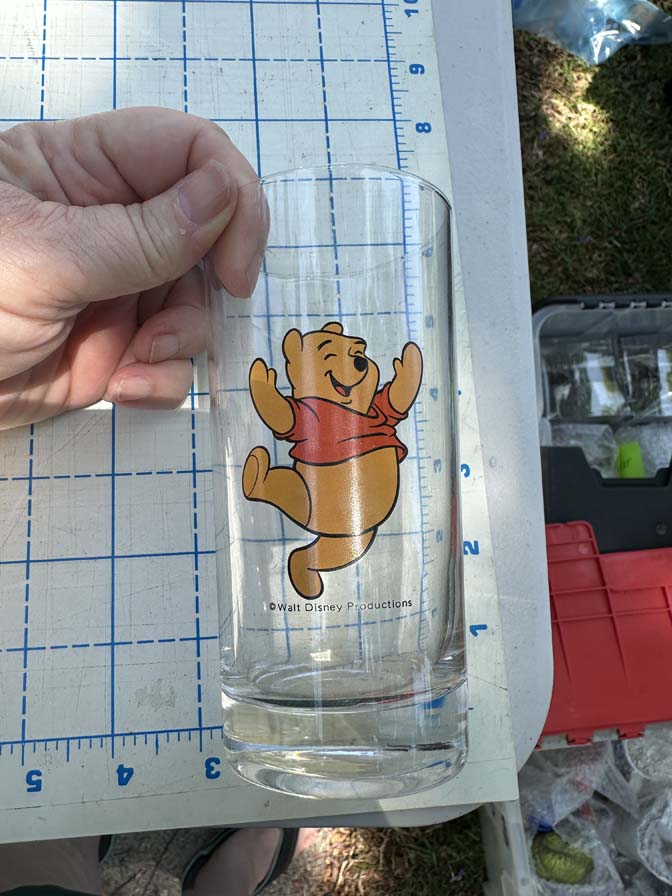 Vintage Winnie-the-Pooh glass tumbler