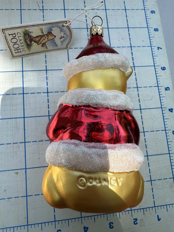 1997 vintage Midwest of Cannon Falls "Classic Pooh" blown glass ornament - Image 3