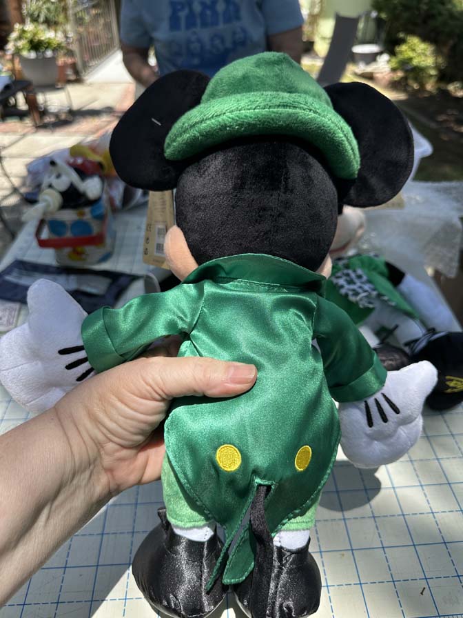 Disney Store Authentic Dublin Irish Shamrocks Minnie and Mickey New with tags featuring detailed clover patterns on their clothing - Image 4