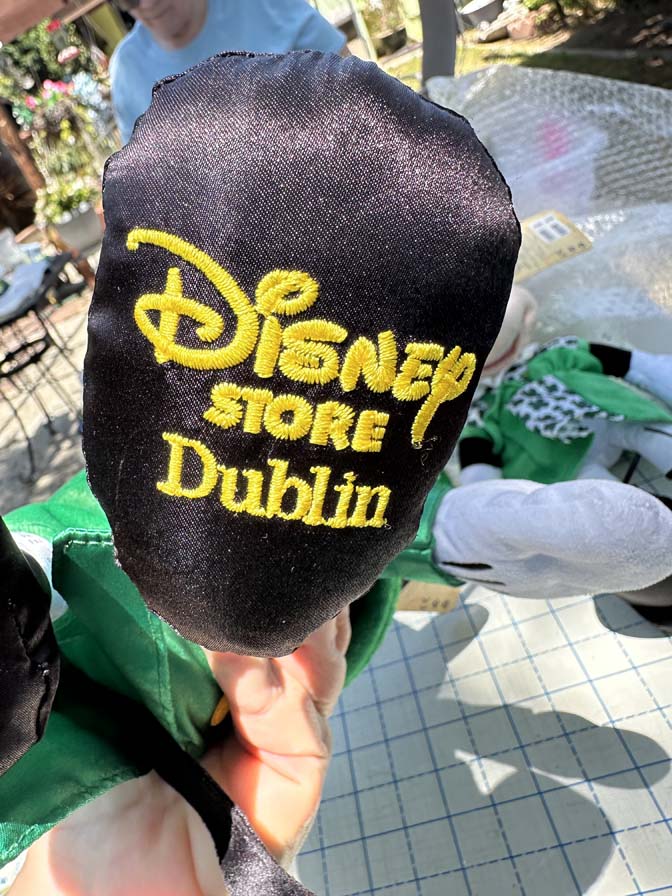 Disney Store Authentic Dublin Irish Shamrocks Minnie and Mickey New with tags featuring detailed clover patterns on their clothing - Image 5