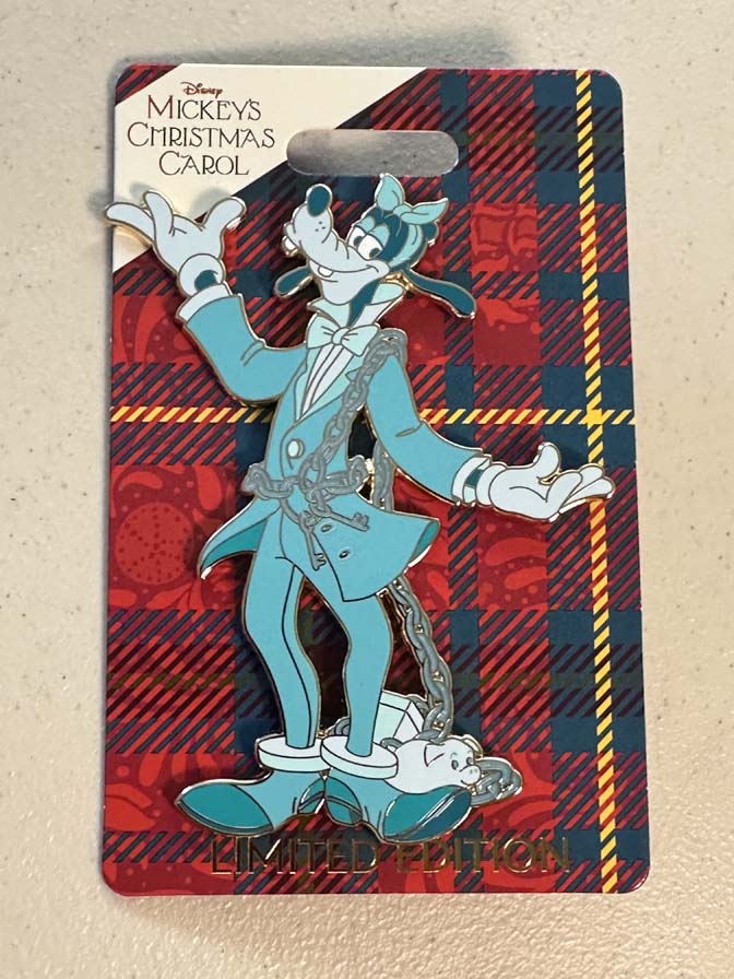 Walt Disney Imagineering (WDI) limited edition pin featuring Goofy as Jacob Marley's Ghost from Mickey's Christmas Carol le300 pin - Image 4