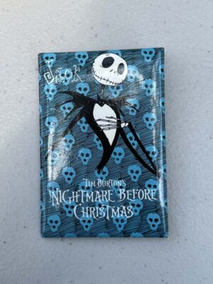 1993 promotional button featuring Jack Skellington from Tim Burton's The Nightmare Before Christmas.