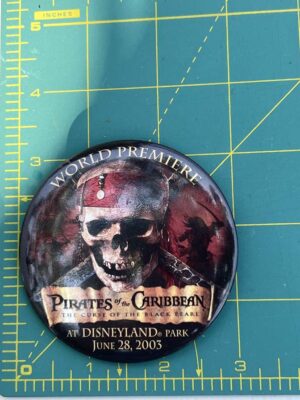 2003 Pirates of the Caribbean: The Curse of the Black Pearl promotional button