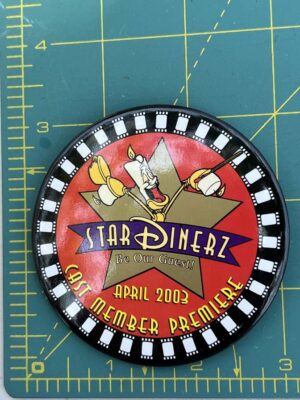 2003 Disneyland Lumiere Star Dinerz cast exclusive button