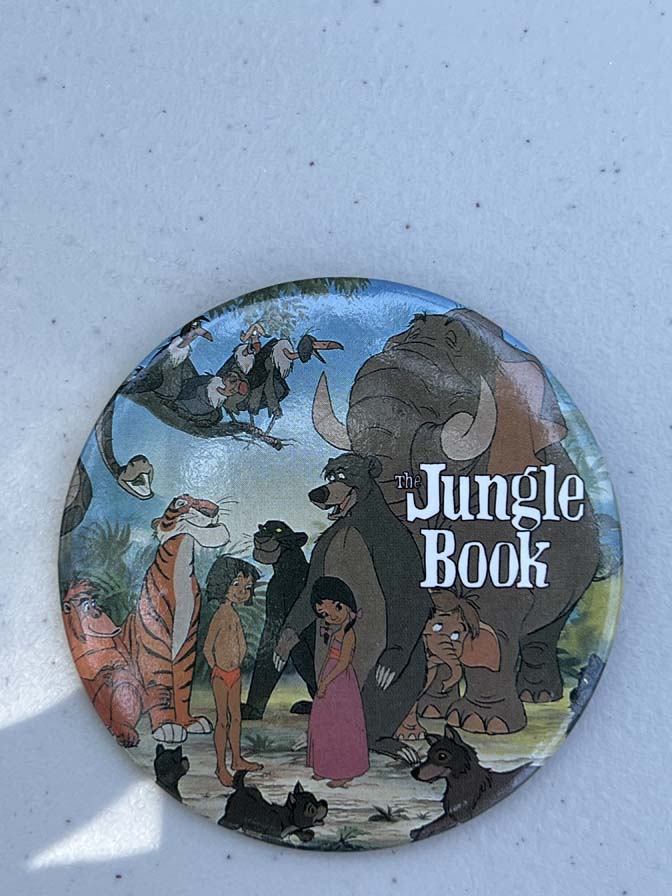Disney The Jungle Book button from the 1980's