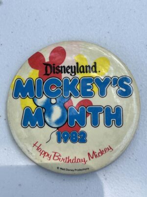 Disneyland "Mickey's Month" 1982 button