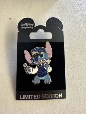 WDI LE300 Stitch dressed as a Disneyland Railroad cast member