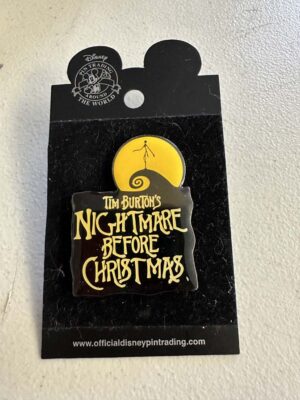 1993 Disney Promo Nightmare Before Christmas Jack Skellington Logo pin